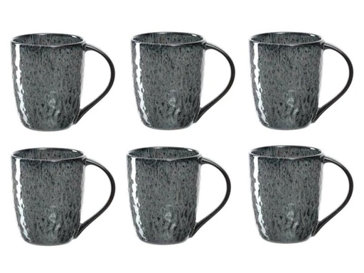 [90002900 866604] Leonardo Cappuccinotasse Matera 430 ml, 6 Stück, Anthrazit