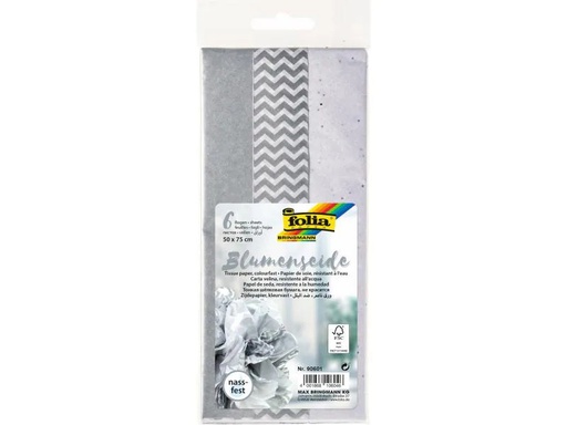 [90029232 1043909] Folia Seidenpapier Mix Silber