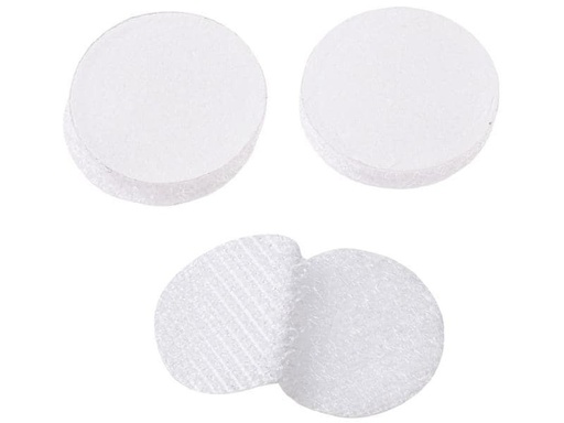 [90195320 1239085] HobbyFun Klettverschluss 2 cm Rund Weiss 20 Stück