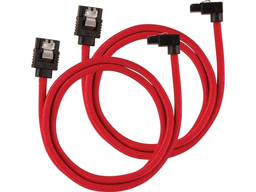 [90029316 858133] Corsair SATA3-Kabel Premium Set Rot 60 cm gewinkelt
