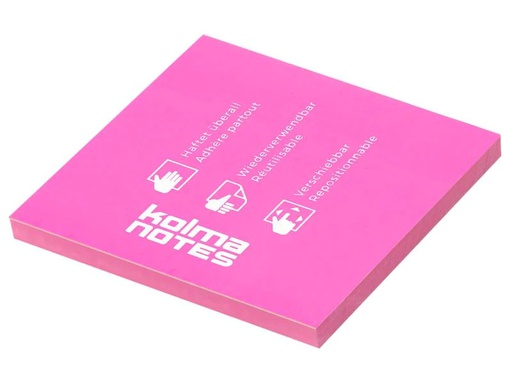 [90029367 830648] Kolma Notizzettel NOTES 76 x 76 mm Pink, 100 Blatt