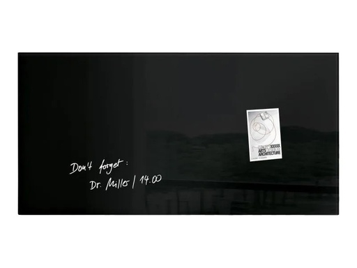 [90029392 295498] Sigel Magnethaftendes Glassboard artverum 45 cm x 91 cm, Schwarz
