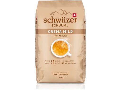 [90196064 1266265] Schwiizer Kaffeebohnen Crema Mild 1 kg