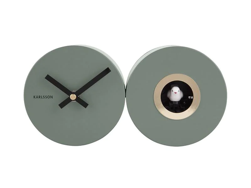 [90196121 1243039] KARLSSON Wanduhr Kuckuck Grün Matt