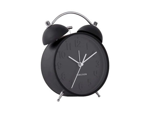 [90196194 1243050] KARLSSON Klassischer Wecker Iconic Schwarz Matt