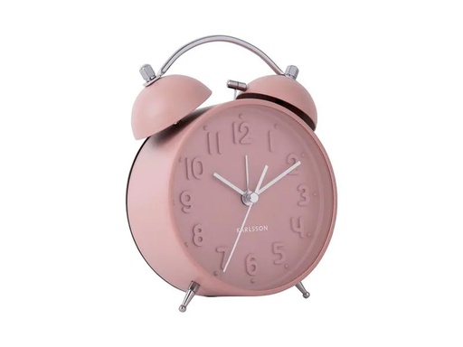 [90196211 1243045] KARLSSON Klassischer Wecker Iconic Rosa Matt