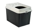 Rotho Katzentoilette Berty Eco, Schwarz – Sand