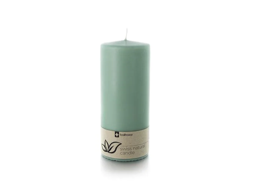 [90196475 1273073] balthasar Zylinderkerze Swiss Natural Candle 15 x 6 cm Türkis