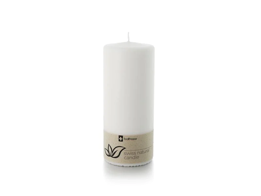 [90196537 1273069] balthasar Zylinderkerze Swiss Natural Candle 15 x 6 cm Weiss