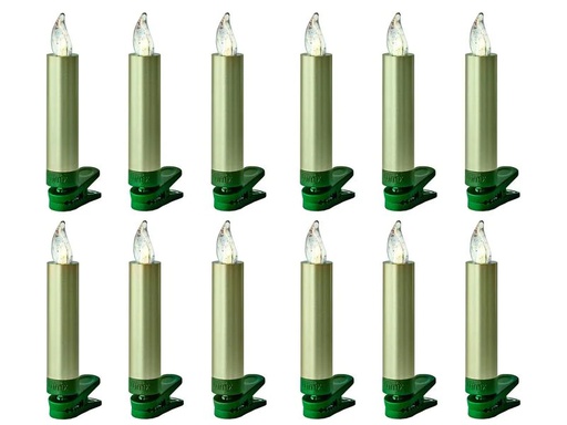 [90196555 852339] Lumix LED Baumkerze SuperLight Mini, Cashmere, 12er-Starter Set