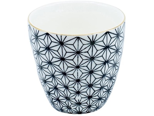 [90196565 1271564] Kadastar Kaffeebecher Metropolitan Polygon 250 ml , Schwarz/Weiss