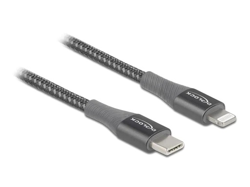 [90196596 1264492] Delock USB-Kabel USB C - Lightning 1 m, Grau