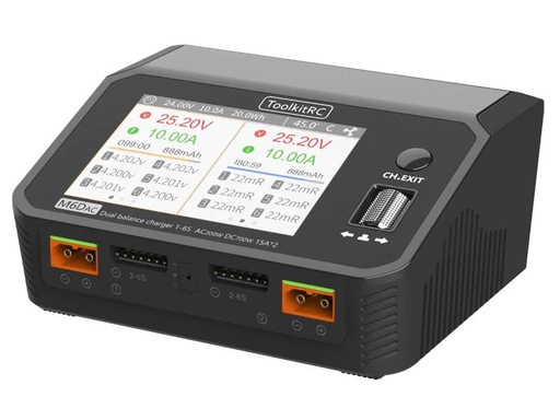 [90196685 1263019] ToolkitRC Dual-Ladegerät M6DAC AC/DC 500 W 1-6S
