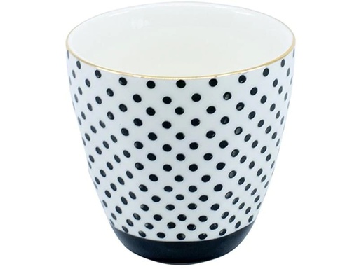 [90196686 1271565] Kadastar Kaffeebecher Metropolitan Dots 250 ml , Schwarz/Weiss