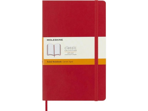 [90196834 1267096] Moleskine Notizbuch Classic A5 Softcover, 192 Seiten, Scharlachrot