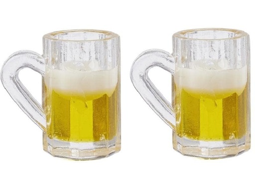 [90196893 1270935] HobbyFun Mini-Utensilien Bierglas 1.5 cm, 2 Stück