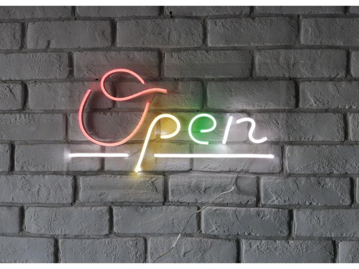[90196950 1221346] Vegas Lights LED Dekolicht Neonschild Open 38 x 21 cm