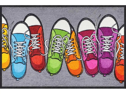 [90196986 1275869] Salonlöwe Fussmatte bunte Turnschuhe 50 cm x 75 cm