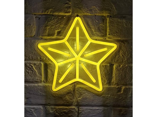 [90197126 1221357] Vegas Lights LED Dekolicht Neonschild Weihnachtsstern 23 x 22 cm