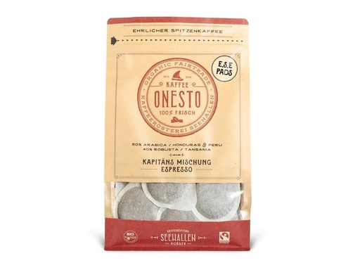 [90197193 1271272] ONESTO Kaffeepads E.S.E. Kapitäns Mischung 30 Stück