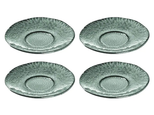 [90029594 1027708] Leonardo Untertasse Matera Ø 15 cm, 4 Stück, Grün