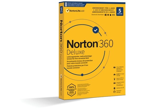 [90029675 973636] Norton Norton 360 Deluxe Box, 5 Device, 1 Jahr
