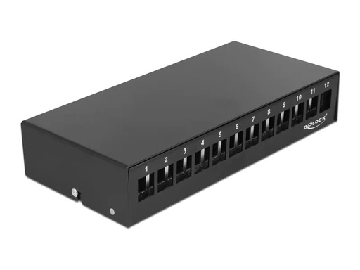 [90197294 1267715] Delock Gehäuse Keystone Patchpanel 12 Port Schwarz