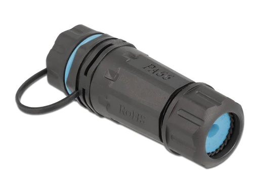 [90197365 1269107] Delock Kupplung RJ-45, Cat.6A, Blau, wasserfest, 1 Stück
