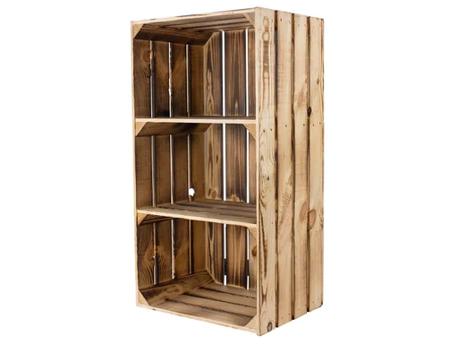 [90029711 1162309] Holz Zollhaus Regal Vintage geflammt 40 x 75 cm