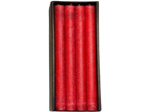 [90197545 1271923] Schulthess Kerzen Stabkerze Scharlachrot 4 Stück, 24 x 2.2 cm