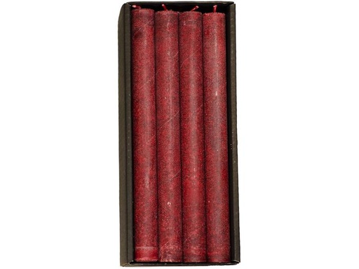 [90197685 1271920] Schulthess Kerzen Stabkerze Dunkelrot 4 Stück, 24 x 2.2 cm