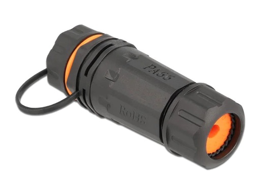 [90197774 1269108] Delock Kupplung RJ-45, Cat.6A, Orange, wasserfest, 1 Stück