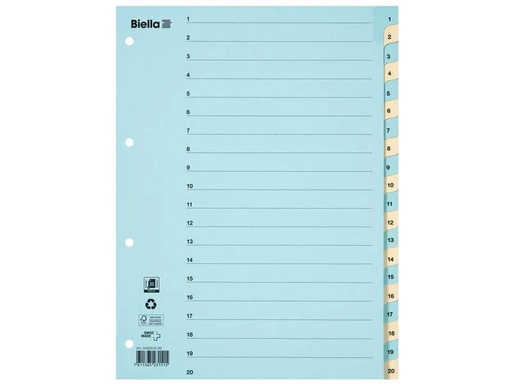 [90029796 555768] Biella Register A4 1 - 20 Karton