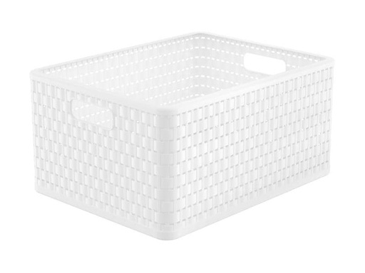 [90029987 513892] Rotho Aufbewahrungskorb Country 43 x 33 x 21,5 cm, Weiss