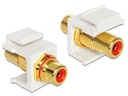 Delock Keystone-Modul Cinch vergoldet, Rot