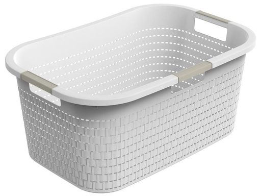 [90197923 1277783] Rotho Wäschekorb  Country 40 l, Weiss