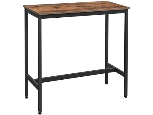 [90198099 1171304] VASAGLE Bartisch mit Metallgestell 100 x 90 cm, Braun/Schwarz