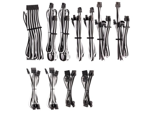 [90030060 858084] Corsair Stromkabel Premium Pro-Kit Typ 4 Gen 4 Schwarz/Weiss
