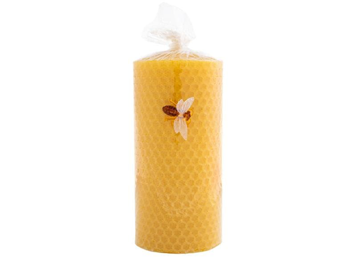 [90030075 1074313] Herzog Kerzen AG Zylinderkerze aus Bienenwachs 6 x 12 cm