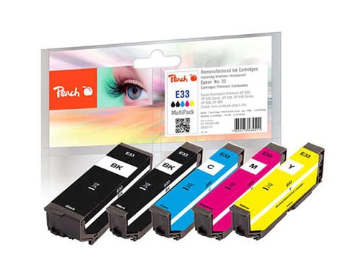 [90030096 1096868] Peach Tinte Epson No. 33 / T3377 BK, PBK, C, M, Y