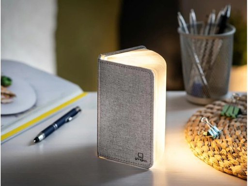 [90198676 1277190] Gingko LED Stimmungslicht Mini Smart Book Grau