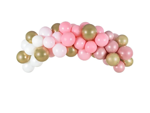 [90198852 1269831] Partydeco Luftballon Girlande Pink 2 m, 60 Ballons