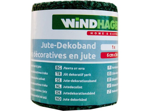 [90030260 984875] Windhager Bindeschnur Jute-Dekoband, grün