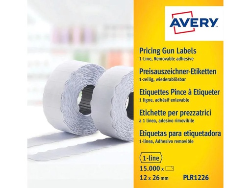 [90199323 1275485] Avery Zweckform Preisauszeichnungsetikett Ablösbar 26 x 16 mm, 15000 Stück