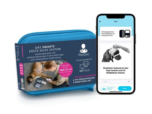 [90199456 1273633] Pocdoc Tier-Erste-Hilfe-Set Pet Connect