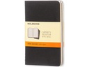 Moleskine Notizbuch A6 Liniert, Schwarz, 3-teilig
