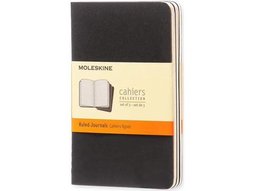 [90030281 1079164] Moleskine Notizbuch A6 Liniert, Schwarz, 3-teilig