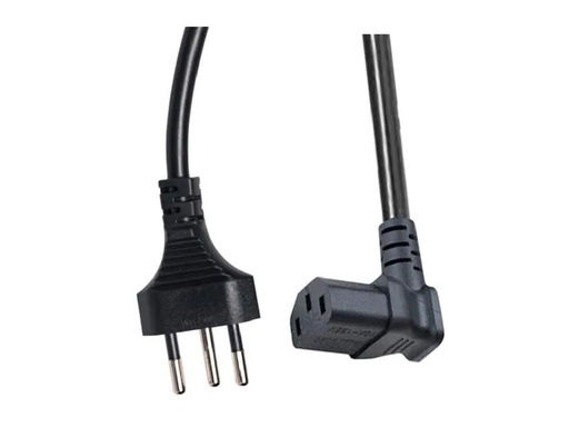 [90199608 1276375] Diggelmann Netzkabel 3 m C13 - T12, gewinkelt nach oben