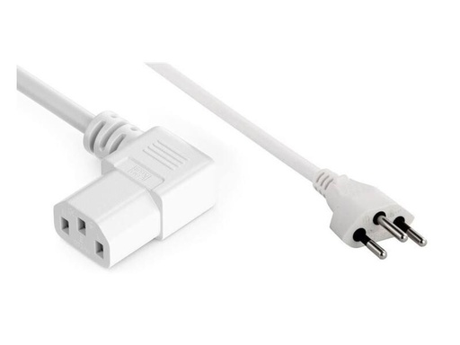 [90199835 1276372] Diggelmann Netzkabel 3 m C13 - T12, seitlich gewinkelt nach rechts