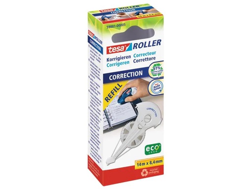 [90030417 124183] tesa Nachfüllkassette für Korrekturroller ecoLogo 8.4 mm